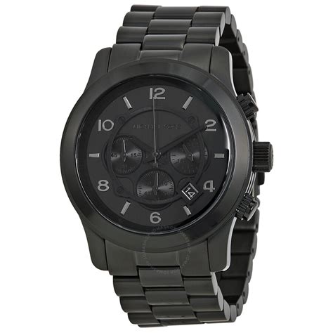 michael kors murdered out watch|Michael Kors Men's Blacked Out Runway Chronograph 45mm .